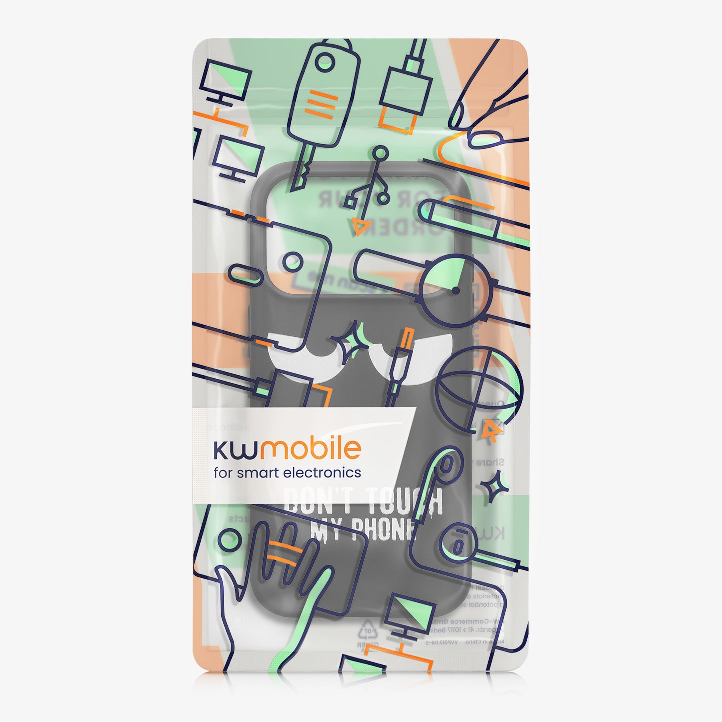 kwmobile Hülle kompatibel mit Apple iPhone 17 Pro - Handyhülle Silikon Case - Don't touch my Phone