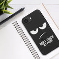 kwmobile Hülle kompatibel mit Apple iPhone 17e / iPhone 16e - Handyhülle Silikon Case - Don't touch my Phone