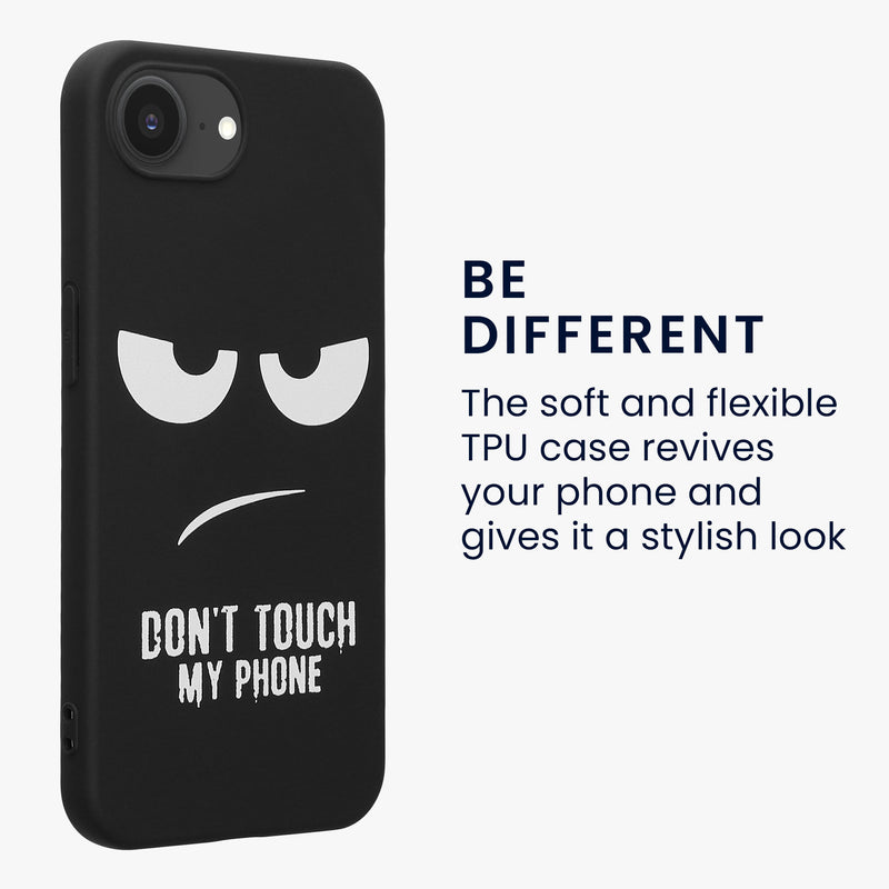 kwmobile Hülle kompatibel mit Apple iPhone 17e / iPhone 16e - Handyhülle Silikon Case - Don't touch my Phone