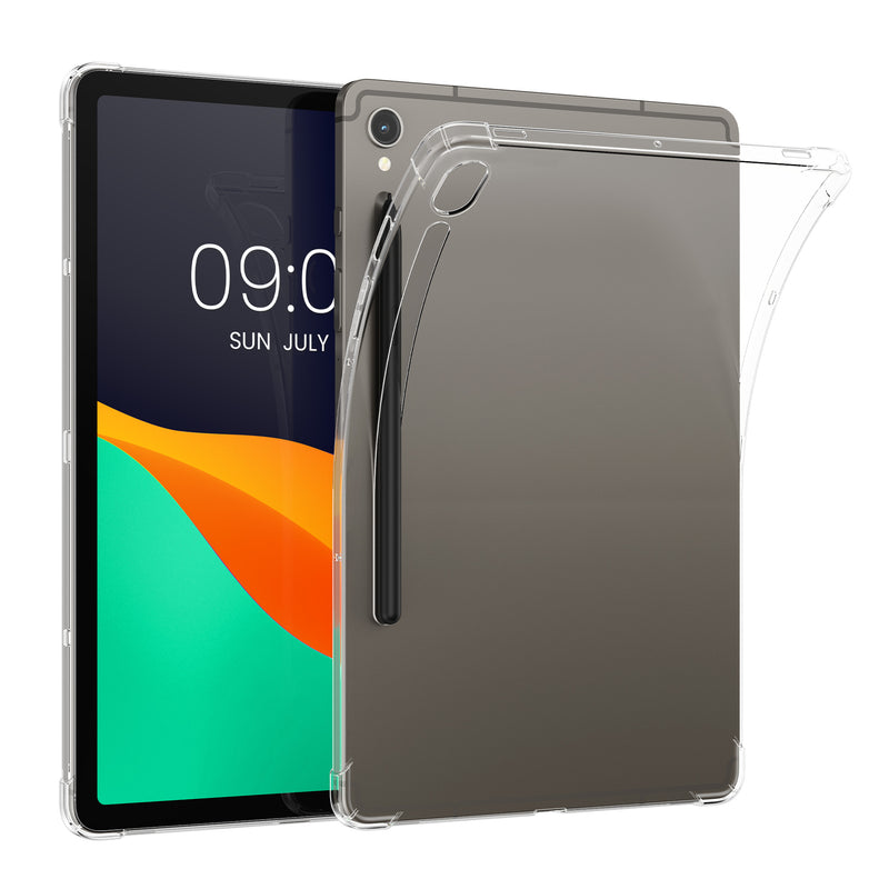 kwmobile Hülle kompatibel mit Samsung Galaxy Tab S9 Hülle - weiches TPU Silikon Case transparent - Tablet Cover Transparent Transparent  