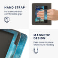 kwmobile Flip Cover kompatibel mit Onyx Boox Leaf 2 - Hülle mit Handschlaufe