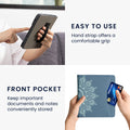 kwmobile Flip Hülle kompatibel mit Onyx Boox Leaf 2 - Vorderfach Handschlaufe