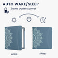 kwmobile Flip Hülle kompatibel mit Onyx Boox Leaf 2 - Vorderfach Handschlaufe