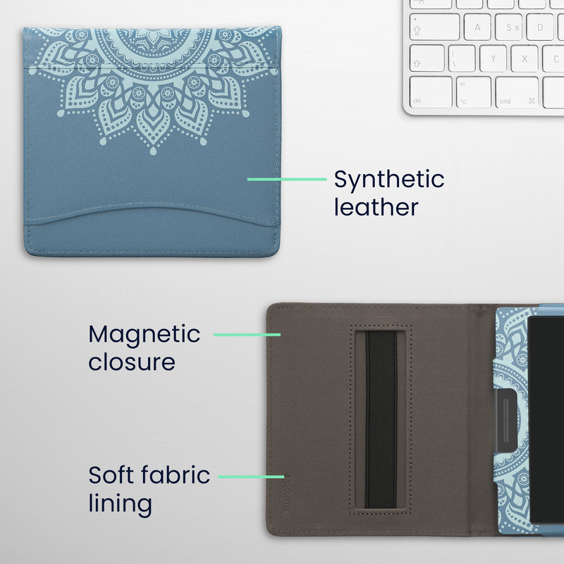 kwmobile Flip Hülle kompatibel mit Onyx Boox Leaf 2 - Vorderfach Handschlaufe