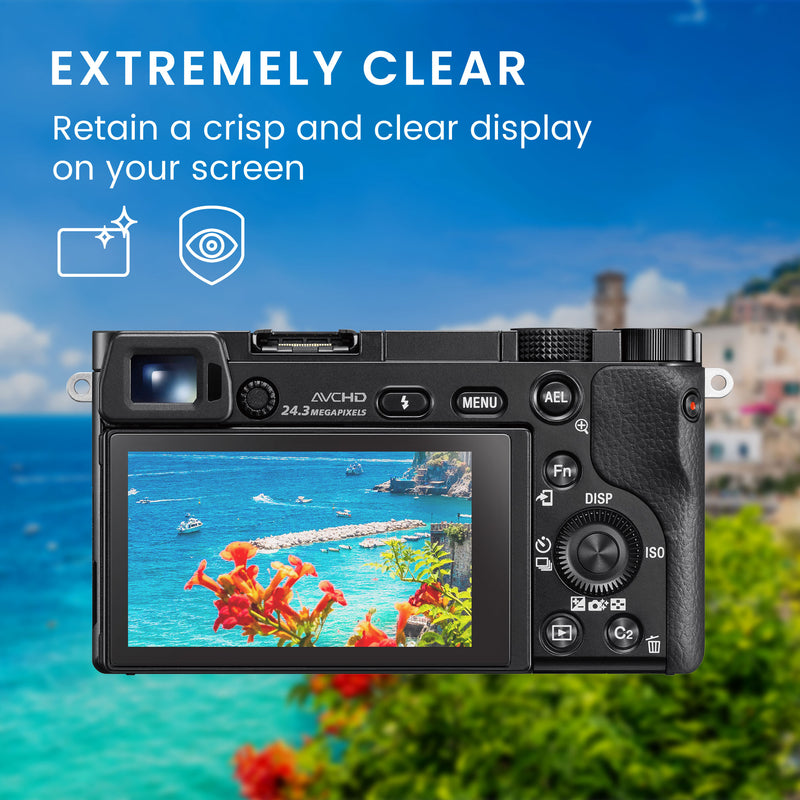 kwmobile Screen Schutzfolie kompatibel mit Sony Alpha 600 Kamera Display Folie - Fotoapparat Full Screen Protector
