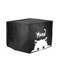 kwmobile Hülle kompatibel mit Philips Essential Airfryer L Schutzhülle - Heißluft Fritteuse Abdeckhaube Case - in Schwarz Weiß Neugierige Katze Schwarz  [dsg03]