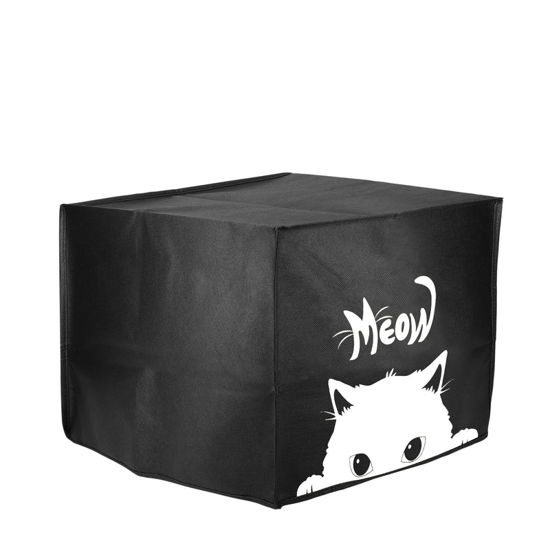 kwmobile Hülle kompatibel mit Philips Essential Airfryer L Schutzhülle - Heißluft Fritteuse Abdeckhaube Case - in Schwarz Weiß Neugierige Katze Schwarz  [dsg03]