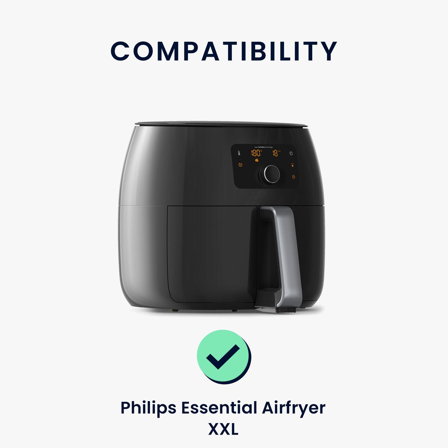 kwmobile Hülle kompatibel mit Philips Essential Airfryer XXL Schutzhülle - Heißluft Fritteuse Abdeckhaube Case