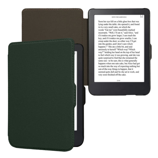 kwmobile Hülle kompatibel mit Kobo Clara 2E / Tolino Shine 4 - Nylon eReader Schutzhülle Cover Case - Petrol Petrol  