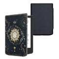 kwmobile Klapphülle kompatibel mit Pocketbook Verse / Verse Lite / Verse Pro / Color / Vivlio Light/Light HD Hülle - eReader Case - Tarot Karten Dunkelblau Gelb Schwarz Dunkelblau  [dsg02]
