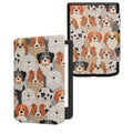 kwmobile Klapphülle kompatibel mit Pocketbook Verse / Verse Lite / Verse Pro / Color / Vivlio Light/Light HD Hülle - eReader Case - Viele Hunde Weiß Hellbraun Grau Weiß  [dsg13]