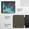 kwmobile Schutzhülle für Pocketbook Era / Era Color Hülle - eReader Flip Case mit Auto Sleep Funktion - Galaxie Baum Wiese