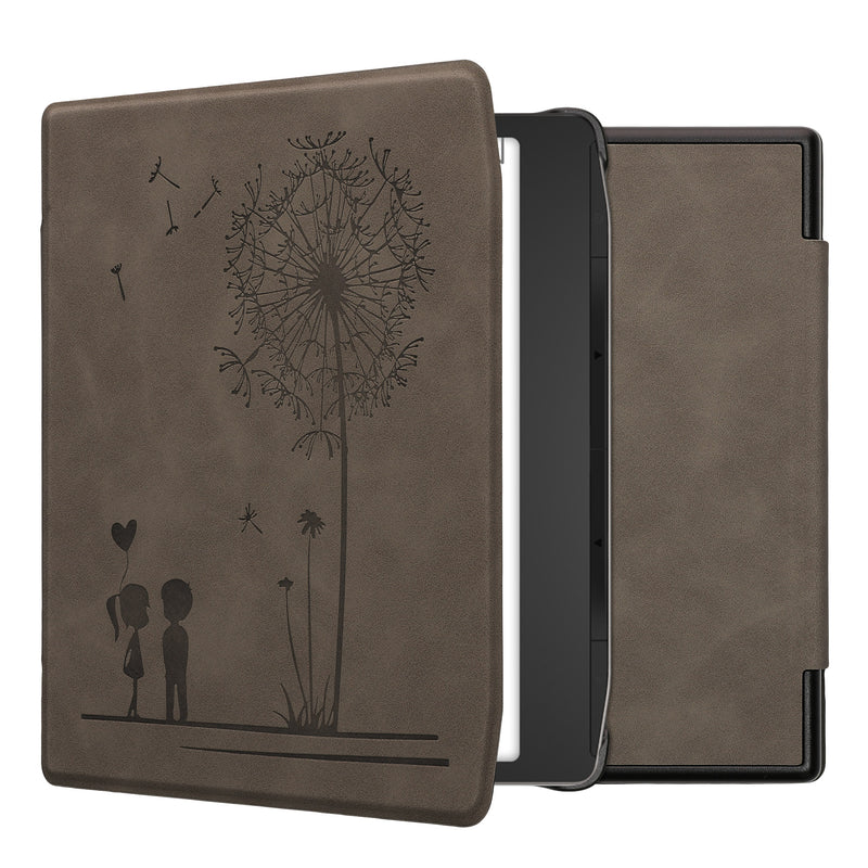 kwmobile Hülle kompatibel mit Pocketbook Era / Era Color Hülle - Kunstleder Cover - Pusteblume Love Grau Grau  [dsg01]