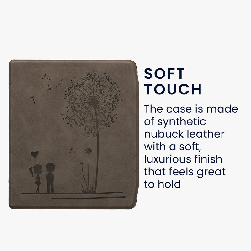 kwmobile Schutzhülle für Pocketbook Era / Era Color Hülle - eReader Case aus Kunstleder mit Auto Sleep Funktion - Pusteblume Love
