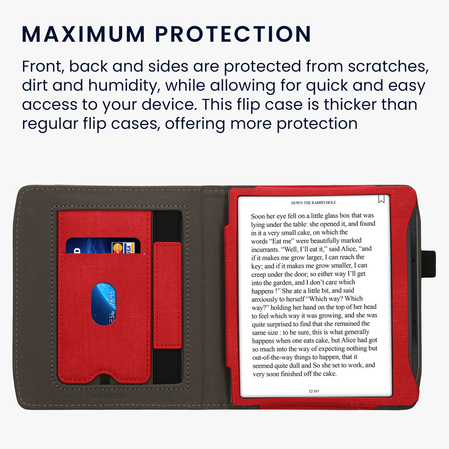 kwmobile Hülle kompatibel mit Pocketbook Era / Era Color Hülle - Flip Case mit Handschlaufe - Cover
