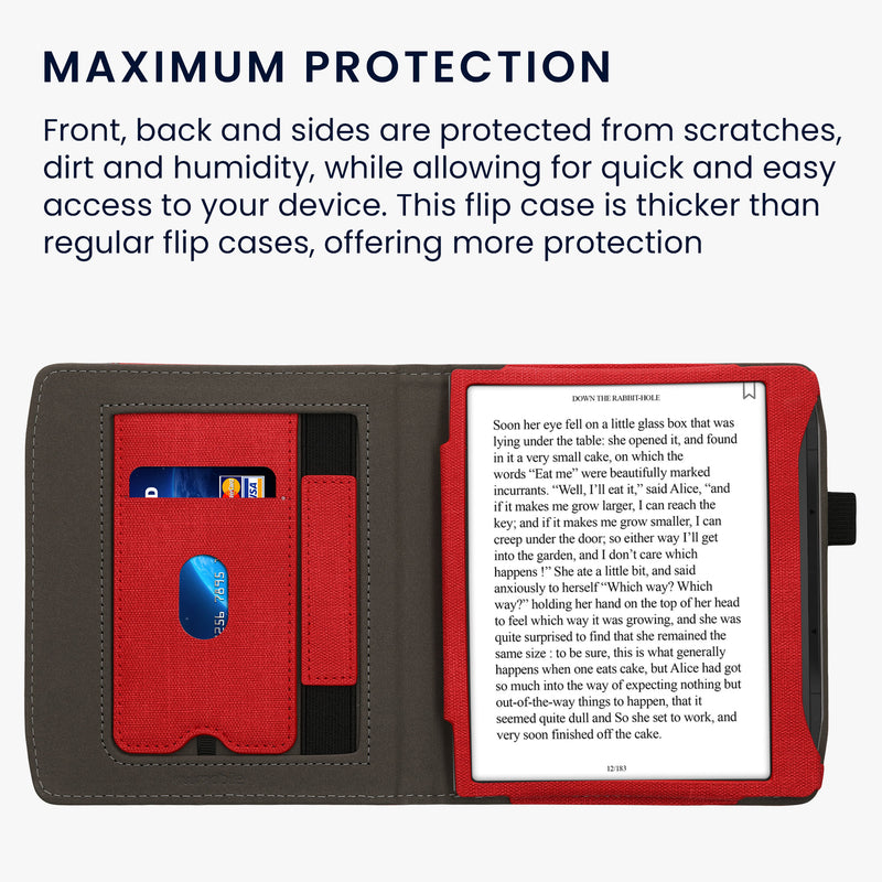 kwmobile Hülle kompatibel mit Pocketbook Era / Era Color Hülle - Flip Case mit Handschlaufe - Cover