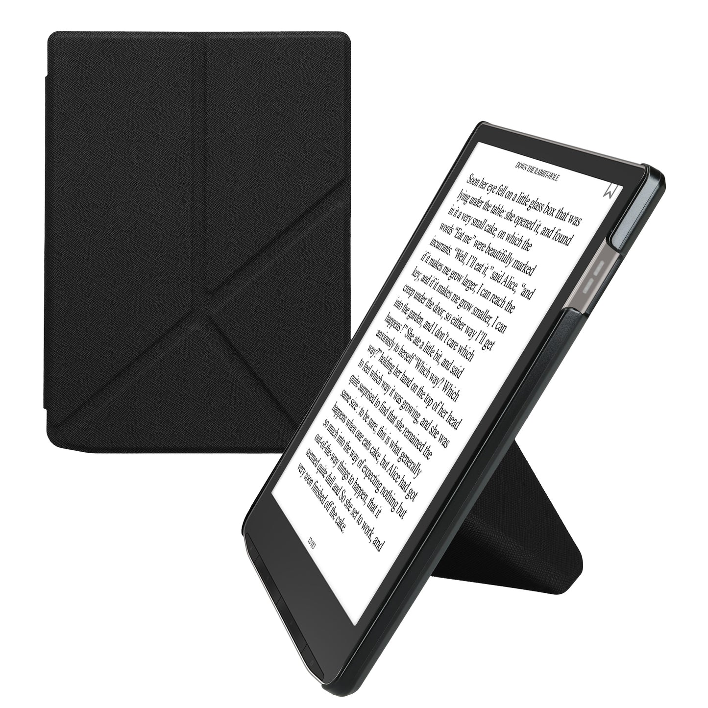 kwmobile Hülle kompatibel mit Pocketbook InkPad 4 / Color 3 / Color 2 / Vivlio InkPad 4 / InkPad Color 3 Hülle - Kunstleder Case - eReader Schutzhülle - Cover Schwarz Schwarz  