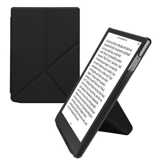 kwmobile Hülle kompatibel mit Pocketbook InkPad 4 / Color 3 / Color 2 / Vivlio InkPad 4 / InkPad Color 3 Hülle - Kunstleder Case - eReader Schutzhülle - Cover Schwarz Schwarz  