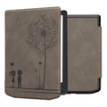 kwmobile Hülle kompatibel mit Pocketbook Verse / Verse Lite / Verse Pro / Color / Vivlio Light/Light HD Hülle - Kunstleder Cover - Pusteblume Love Grau Grau  [dsg01]