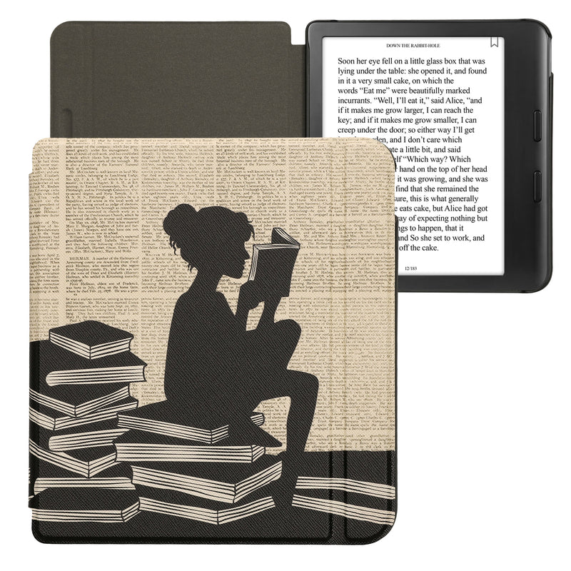 kwmobile Schutzhülle für Kobo Kobo Libra Colour / Tolino Vision Color Hülle - eReader Flip Case mit Auto Sleep Funktion