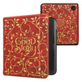 kwmobile Klapphülle kompatibel mit Kobo Kobo Libra Colour / Tolino Vision Color Hülle - eReader Case - Buchcover Good Story Gelb Orange Rot Gelb  [dsg11]