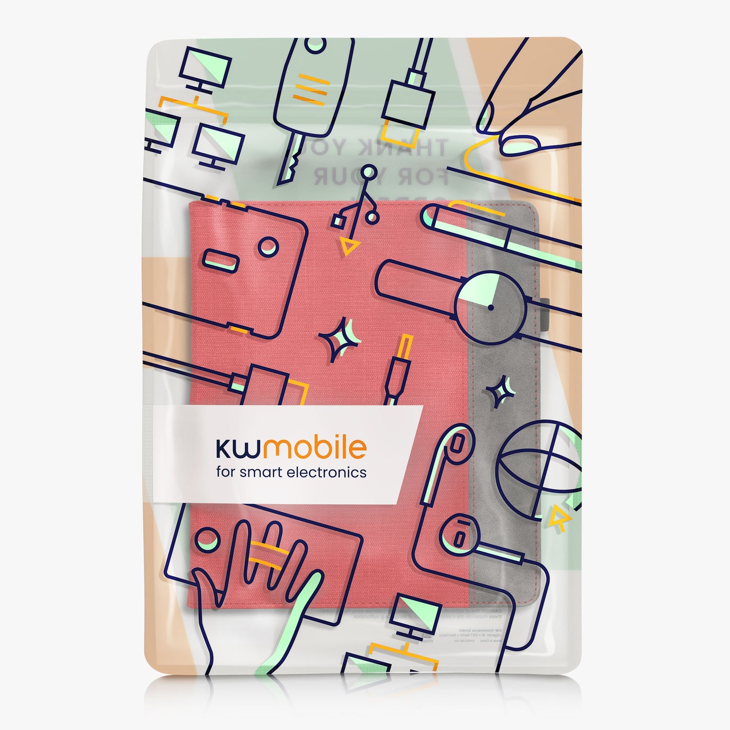 kwmobile Hülle kompatibel mit Amazon Kindle Scribe (2022/2024) Hülle - Flip Case mit Handschlaufe - Cover