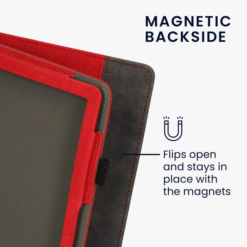 kwmobile Hülle kompatibel mit Amazon Kindle Scribe (2022/2024) Hülle - Flip Case mit Handschlaufe - Cover