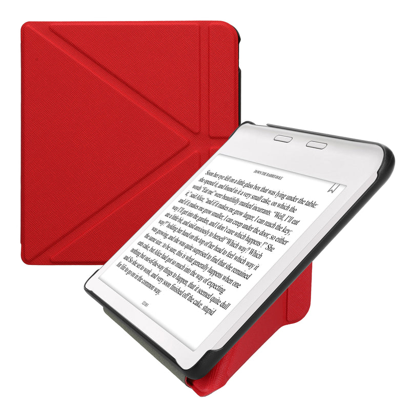 kwmobile Hülle kompatibel mit Kobo Kobo Libra Colour / Tolino Vision Color Hülle - Kunstleder Case - eReader Schutzhülle - Cover Dunkelrot Dunkelrot  
