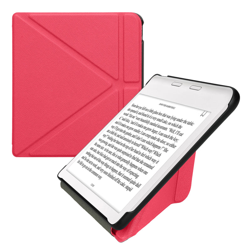 kwmobile Hülle kompatibel mit Kobo Kobo Libra Colour / Tolino Vision Color Hülle - Kunstleder Case - eReader Schutzhülle - Cover Neon Pink Neon Pink  