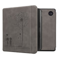 kwmobile Hülle kompatibel mit Kobo Kobo Libra Colour / Tolino Vision Color Hülle - Kunstleder Cover - Pusteblume Love Grau Grau  [dsg05]