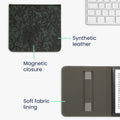 kwmobile Schutzhülle für Kobo Kobo Libra Colour / Tolino Vision Color Hülle - eReader Flip Case mit Handschlaufe und Auto Sleep Funktion