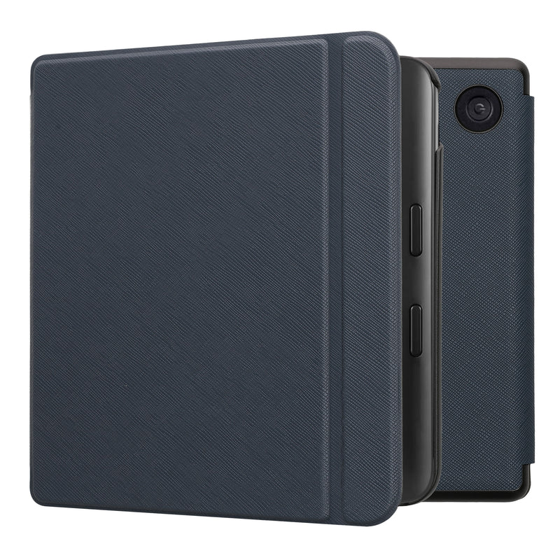 kwmobile Klapphülle kompatibel mit Kobo Kobo Libra Colour / Tolino Vision Color Hülle - eReader Case aus Kunstleder - Cover - Dunkelblau Dunkelblau  