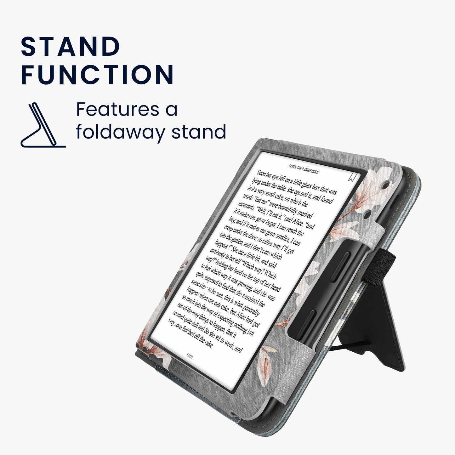 kwmobile Flip Cover kompatibel mit Kobo Kobo Libra Colour / Tolino Vision Color - Hülle mit Handschlaufe