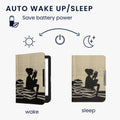 kwmobile Schutzhülle für Kobo Clara BW / Clara Colour / Tolino Shine (5) / Shine Color Hülle - eReader Flip Case mit Handschlaufe und Auto Sleep Funktion