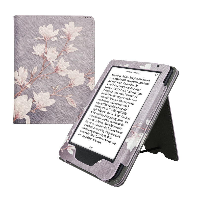 kwmobile Flip Cover kompatibel mit Kobo Clara BW / Clara Colour / Tolino Shine (5) / Shine Color - Hülle mit Handschlaufe