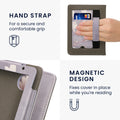 kwmobile Flip Cover kompatibel mit Kobo Clara BW / Clara Colour / Tolino Shine (5) / Shine Color - Hülle mit Handschlaufe