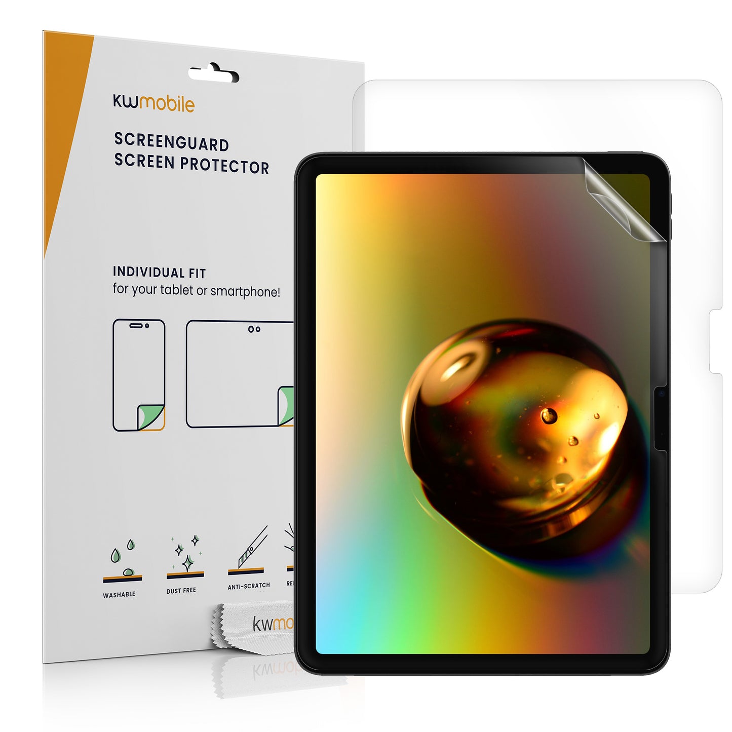 kwmobile 2x Tablet Schutzfolie kompatibel mit Apple iPad Air 11" (6. Gen 2024) Folie - Full Screen Protector - Tablet Displayfolie entspiegelt Transparent  