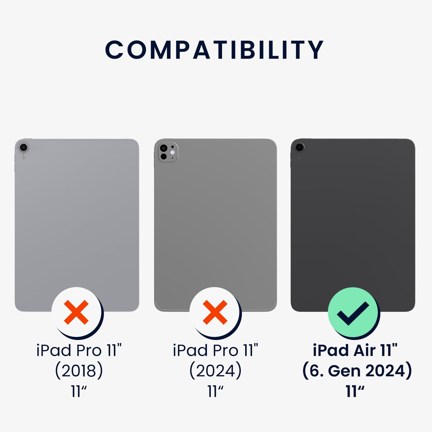 2x Folie kompatibel mit Apple iPad Air 11" (6. Gen 2024)