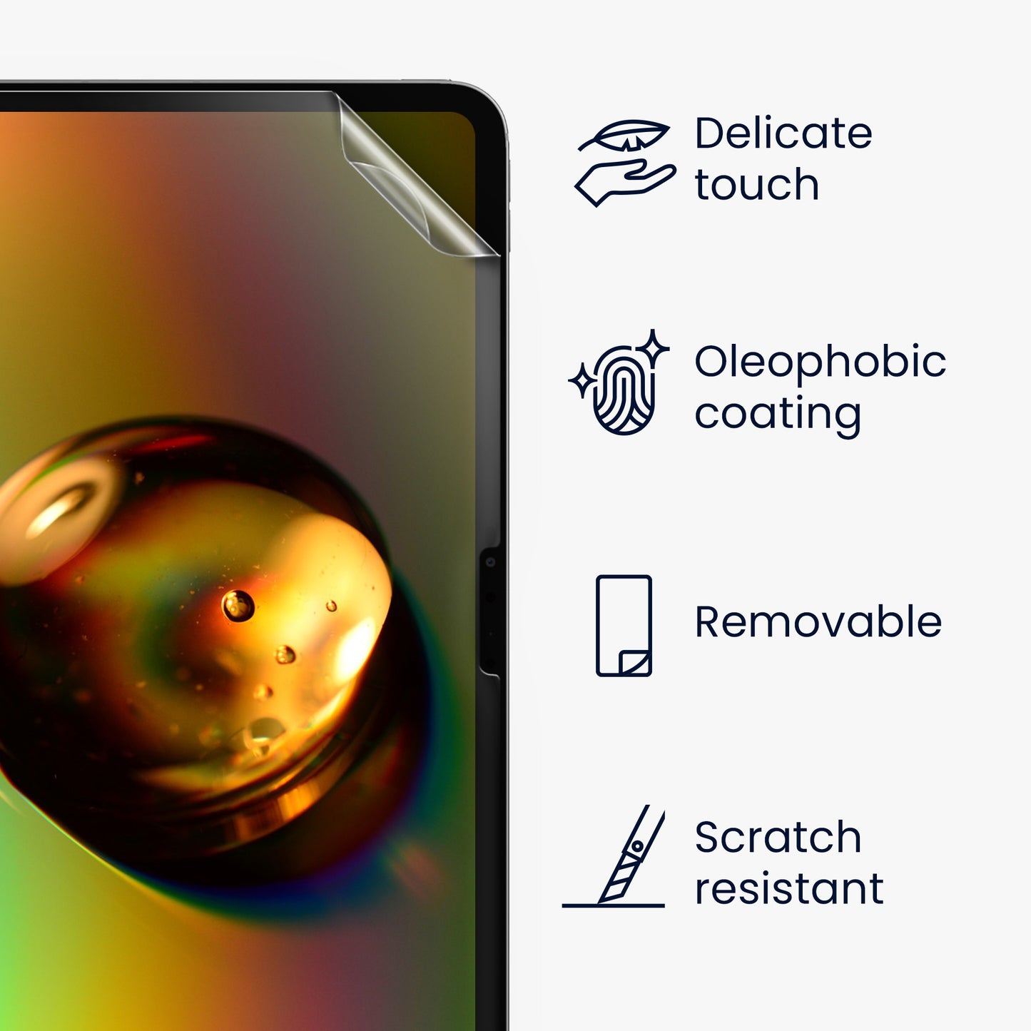 2x Folie kompatibel mit Apple iPad Pro 11" (2024)