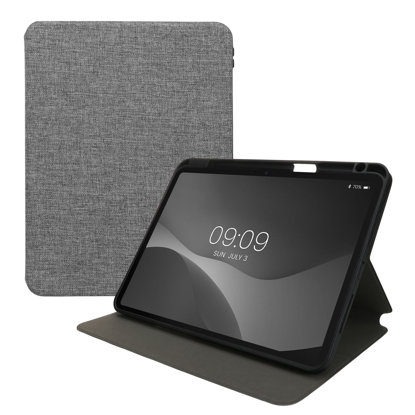 kwmobile Hülle kompatibel mit Apple iPad Pro 11" (2024) - Slim Tablet Cover Case Schutzhülle mit Ständer Grau Grau  [dsg01]