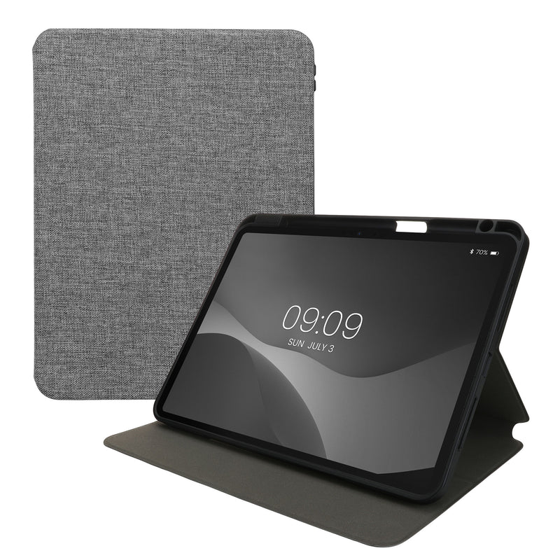 kwmobile Hülle kompatibel mit Apple iPad Pro 11" (2024) - Slim Tablet Cover Case Schutzhülle mit Ständer Grau Grau  [dsg01]