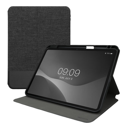 kwmobile Schutzhülle kompatibel mit Apple iPad Pro 11" (2024) - Hülle Slim - Tablet Cover Case mit Ständer Anthrazit Schwarz Anthrazit  