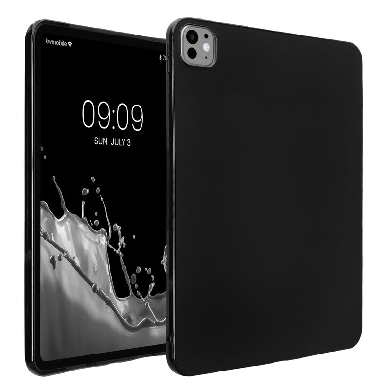 kwmobile Schutzhülle kompatibel mit Apple iPad Pro 11" (2024) - Hülle Silikon - Tablet Cover Case Schwarz matt Schwarz matt  