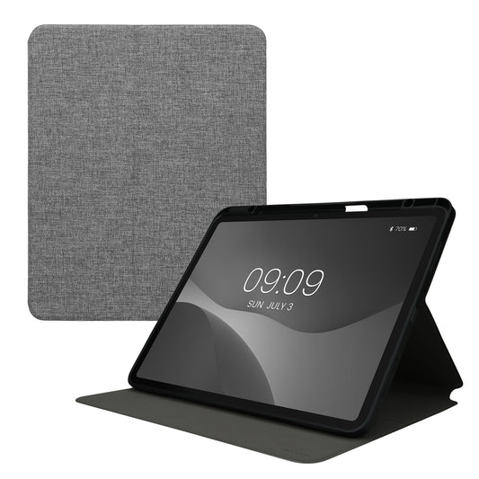 kwmobile Hülle kompatibel mit Apple iPad Pro 13" (2024) - Slim Tablet Cover Case Schutzhülle mit Ständer Grau Grau  [dsg01]