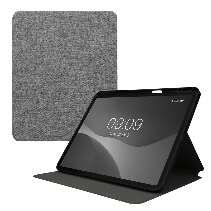 kwmobile Hülle kompatibel mit Apple iPad Pro 13" (2024) - Slim Tablet Cover Case Schutzhülle mit Ständer Grau Grau  [dsg01]