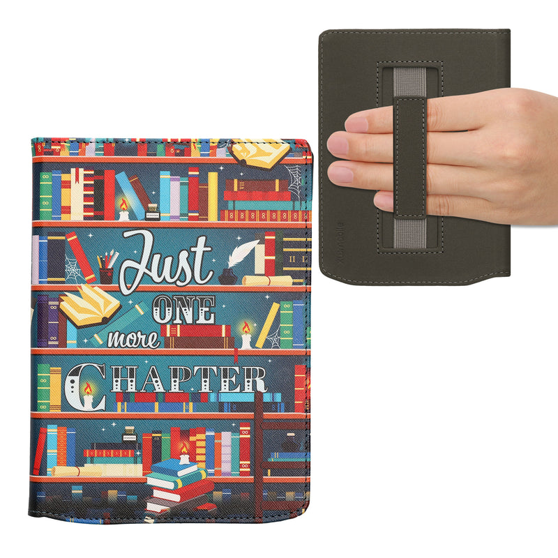 kwmobile Schutzhülle für Pocketbook InkPad 4 / Color 3 / Color 2 / Vivlio InkPad 4 / InkPad Color 3 Hülle - eReader Flip Case mit Handschlaufe und Auto Sleep Funktion