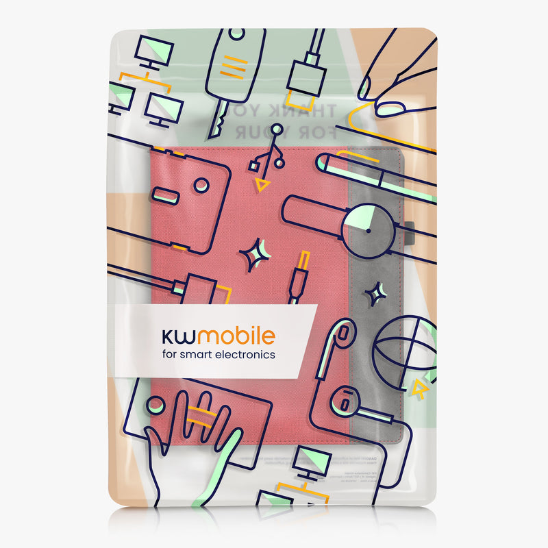 kwmobile Hülle kompatibel mit Pocketbook InkPad Eo / Bigme InkNote Color+ Hülle - Flip Case mit Handschlaufe - Kunstleder Cover