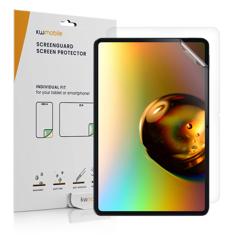 kwmobile 2x Tablet Schutzfolie kompatibel mit Xiaomi Pad 6S Pro 12.4 Folie - Full Screen Protector - Tablet Displayfolie entspiegelt Transparent  