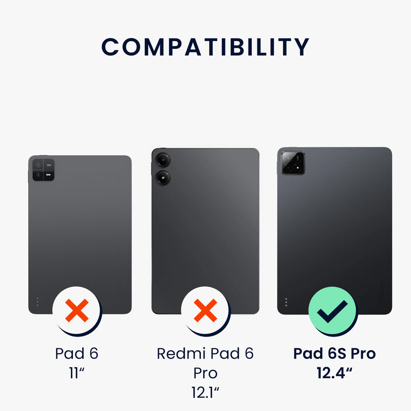 2x Folie kompatibel mit Xiaomi Pad 6S Pro 12.4