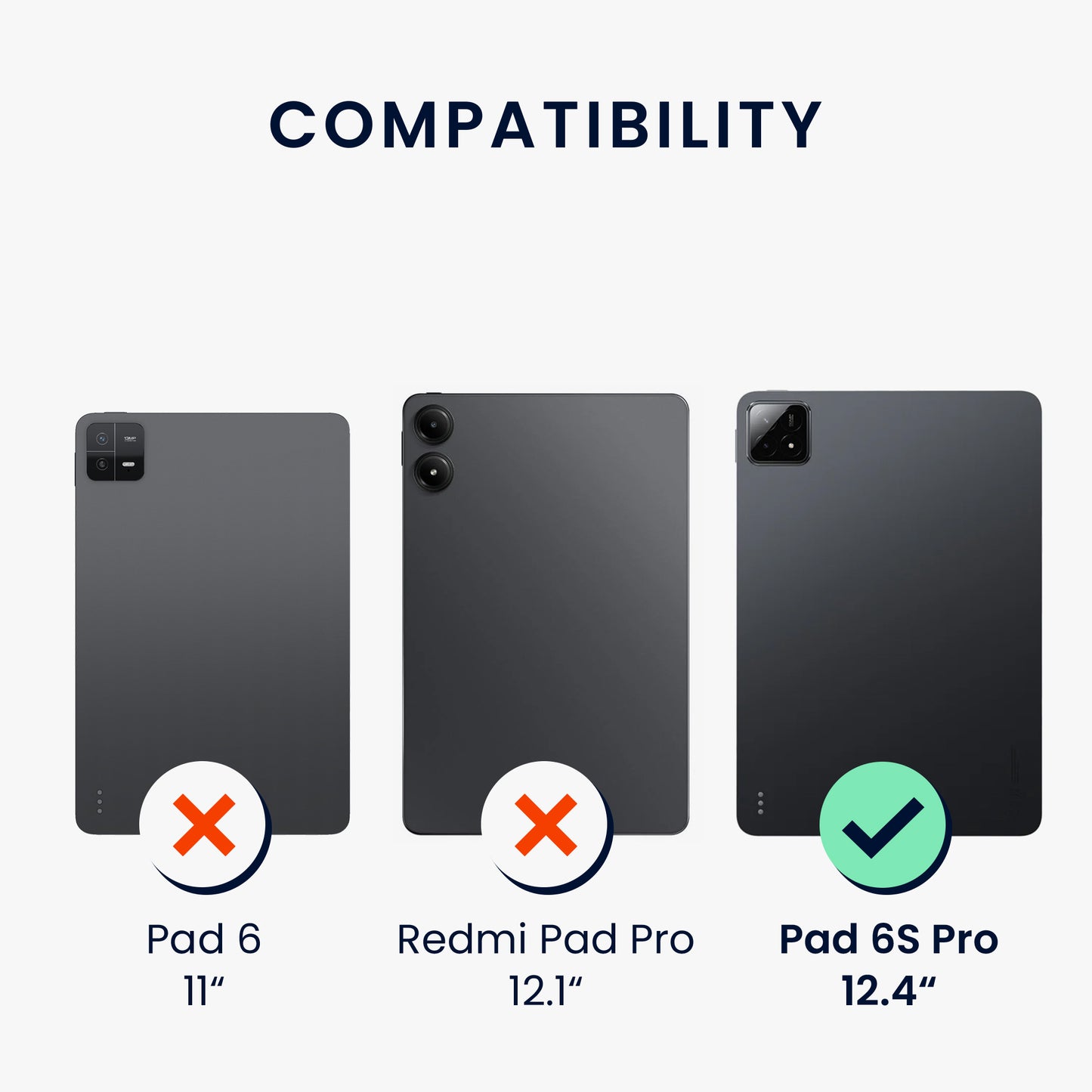 kwmobile Hülle kompatibel mit Xiaomi Pad 6S Pro 12.4 Tablet Cover